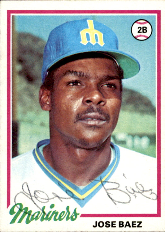 Jose Baez Autographed 1978 TOPPS Card #311 Seattle Mariners 183003