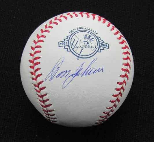 Don Johnson Signed/Auto Yankees 100th OML Baseball JSA 186620
