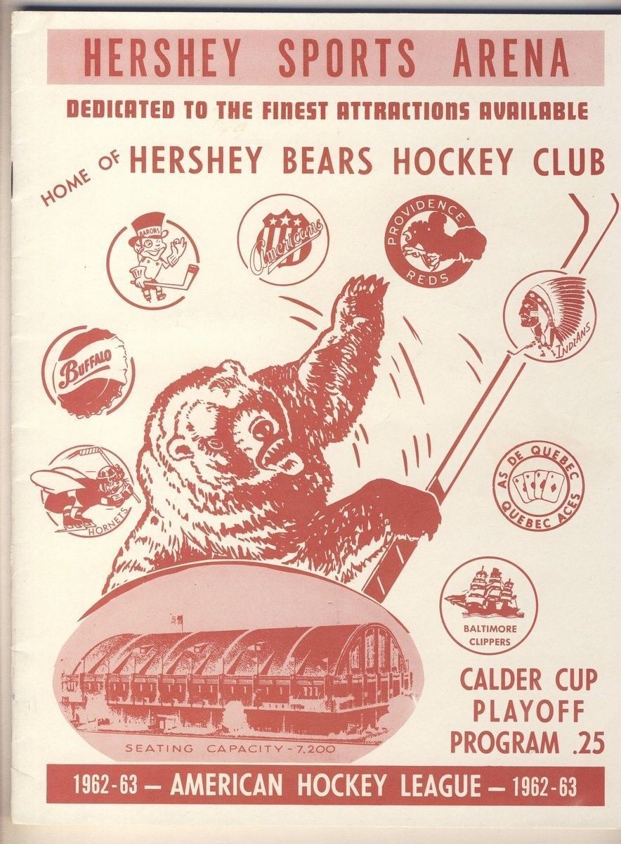 Hershey Bears 1963 Program vs. Cleveland AHL 127981