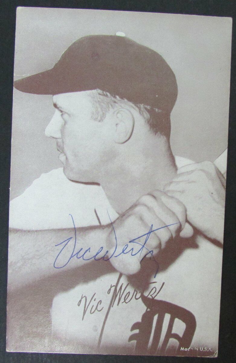 Vic Wertz Detroit Tigers Autogrpahed/Signed Exhibit Card 149728