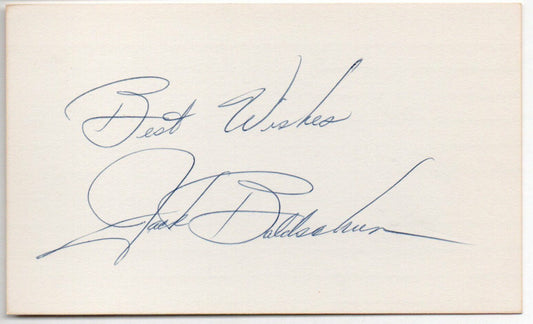 Lot of Six Jack Baldschun Phillies/Padres/Reds Signed 3x5 Index Cards 145393