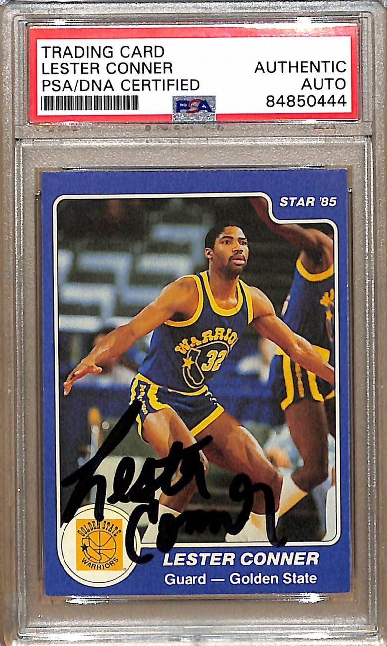 1984-85 Star Company #153 Lester Conner Warriors Signed/Auto Card PSA/DNA 178929