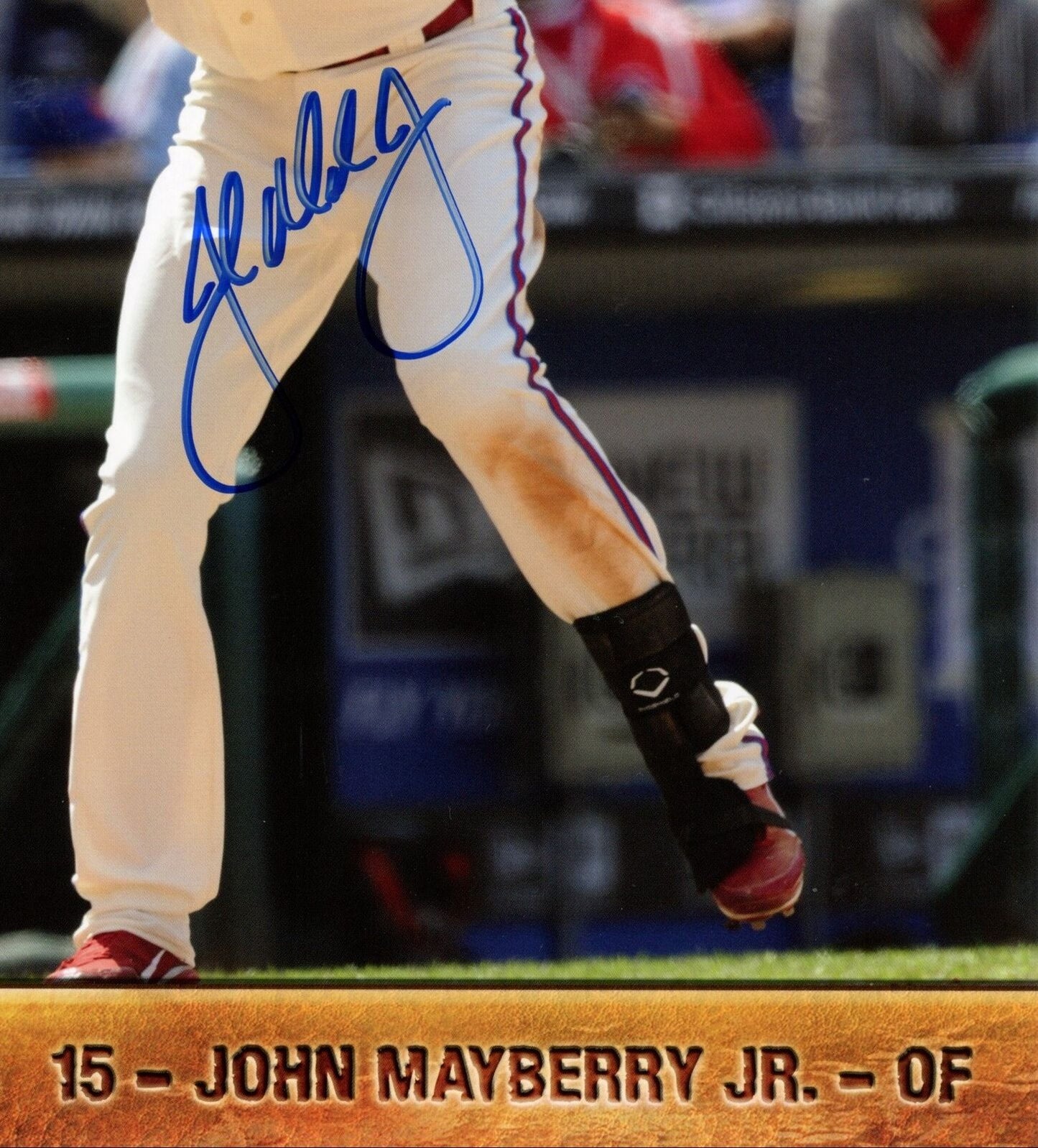 John Mayberry Jr. Autographed 2011 8x10 Phillies Phan Photo