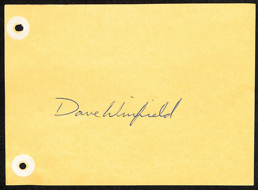 Dave Winfield HOF Signed/Auto Vintage 4X6 Album Page Yankees 191570