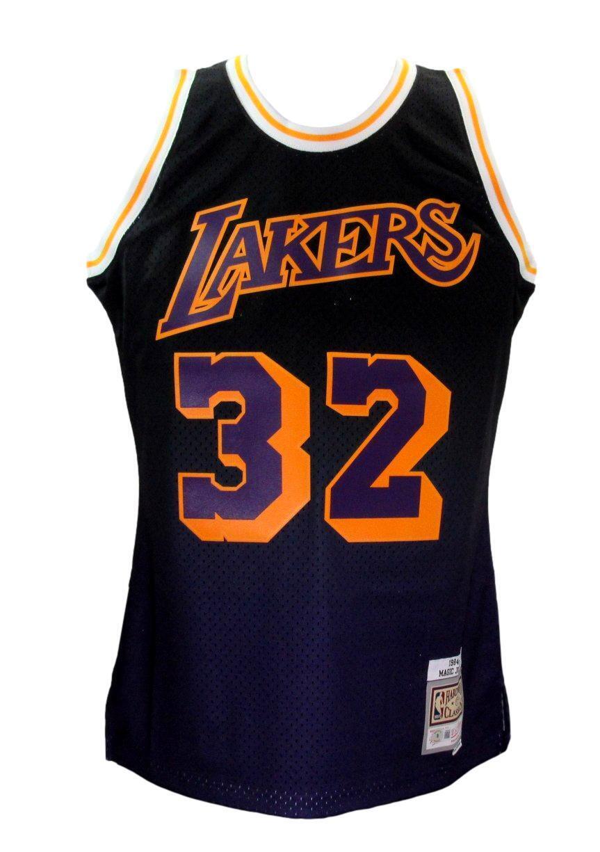 Magic Johnson HOF Autographed Mitchell & Ness Basketball Jersey Lakers Beckett