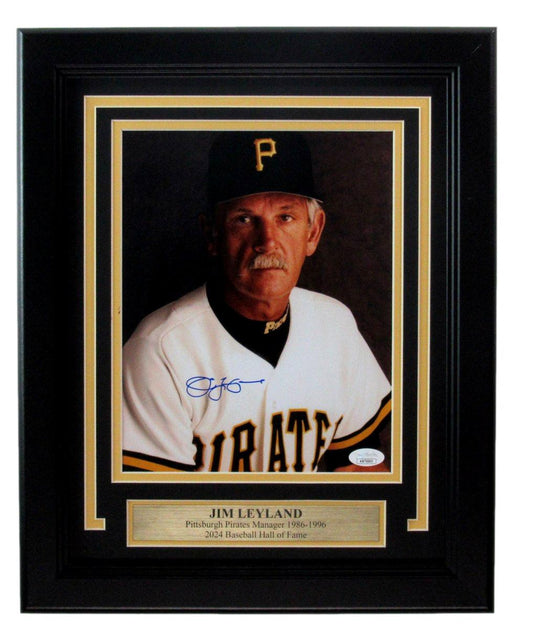 Jim Leyland HOF Signed/Autographed 8x10 Photo Pirates Framed JSA 189627