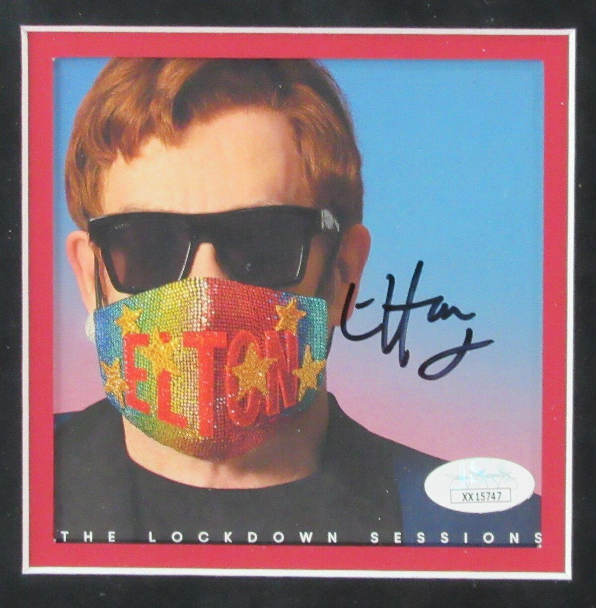 Elton John Autographed CD Cover with Photo Framed JSA 177473