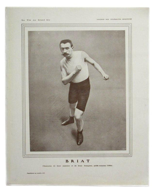 1906 Boxing Briat Vintage La Vie au Grand Air Magazine 10x14 Insert Photo