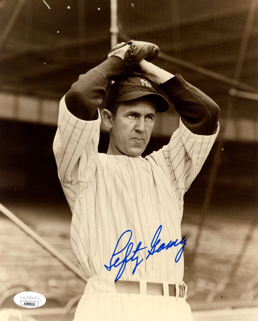 Lefty Gomez HOF Autographed 8x10 Photo New York Yankees JSA