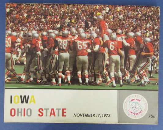 1973 Iowa vs Ohio State College Football Official Program 124126