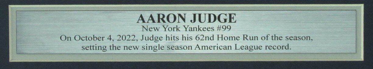 Aaron Judge October 5, 2022 New York Post Newspaper 62nd Home Run Framed