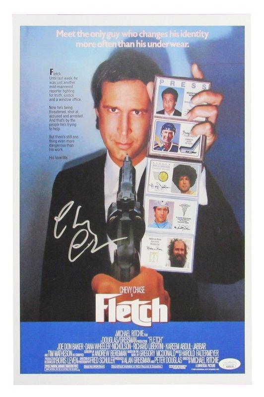 Chevy Chase Autographed 11x17 Movie Poster "Fletch" JSA