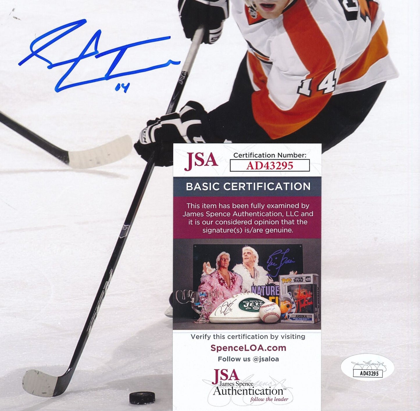 Sean Couturier Autographed 8x10 Photo Philadelphia Flyers JSA