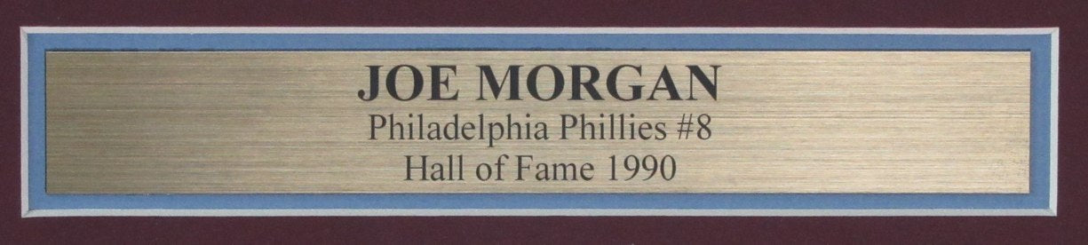 Joe Morgan HOF Signed/Auto 8x10 Photo Philadelphia Phillies Framed JSA 190841