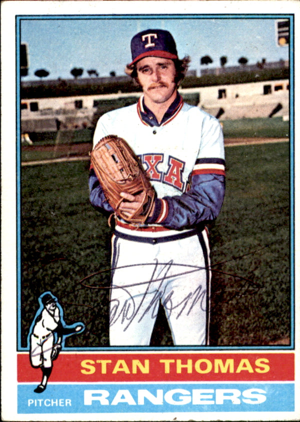 Stan Thomas Autographed 1976 TOPPS Card #148 Texas Rangers 183475