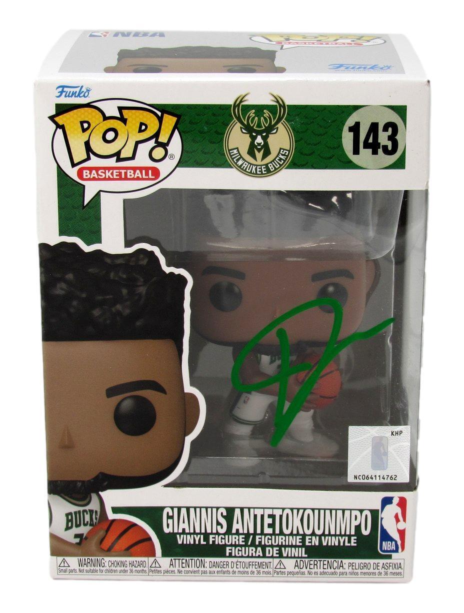 Giannis Antetokounmpo Autographed Funko POP! #143 Bucks Beckett 176250