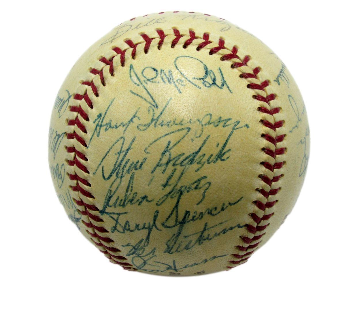 Vintage 1956 New York Giants Autographed by 25 Willie Mays Rawlings ONL Baseball