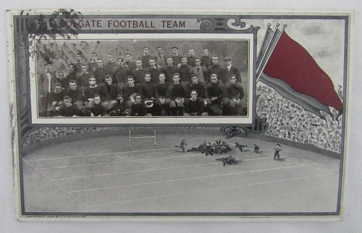 1915 Colgate Football Team Postcard 136379