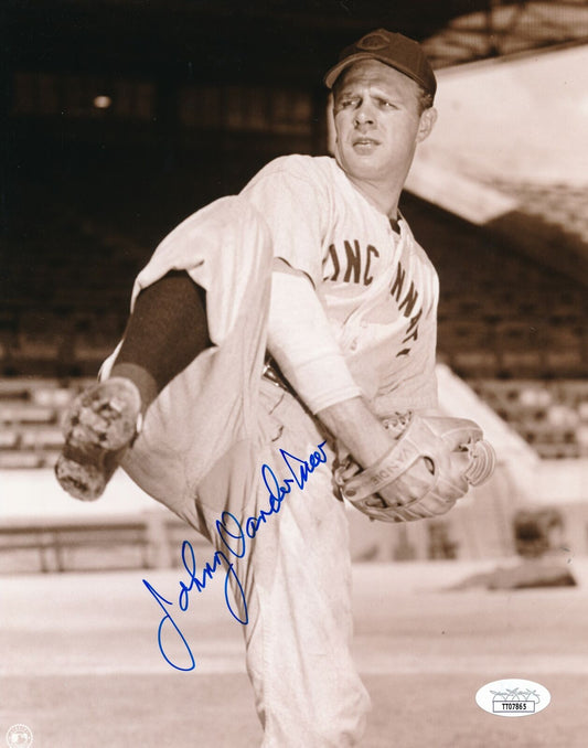 Johnny Vander Meer Cincinnati Reds Signed/Autographed 8x10 B/W Photo JSA 165022