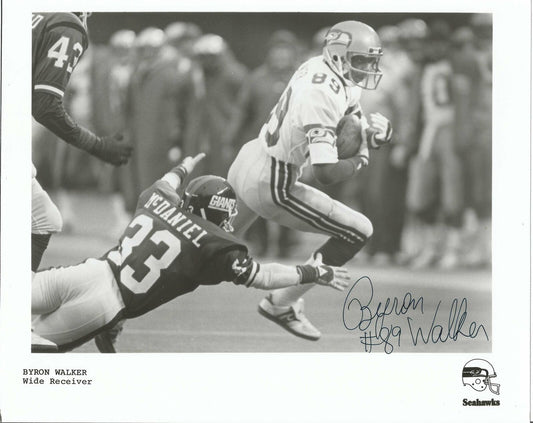 Byron Walker Seattle Seahawks Signed/Autographed 8x10 B/W Photo 150060