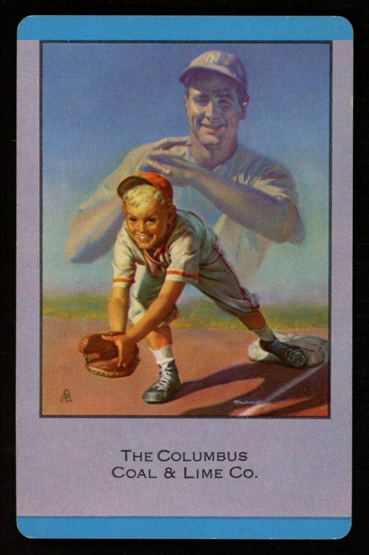 Brown Bigelow 1953 LOU GEHRIG YANKEES HOF Playing Card Queen of Diamonds