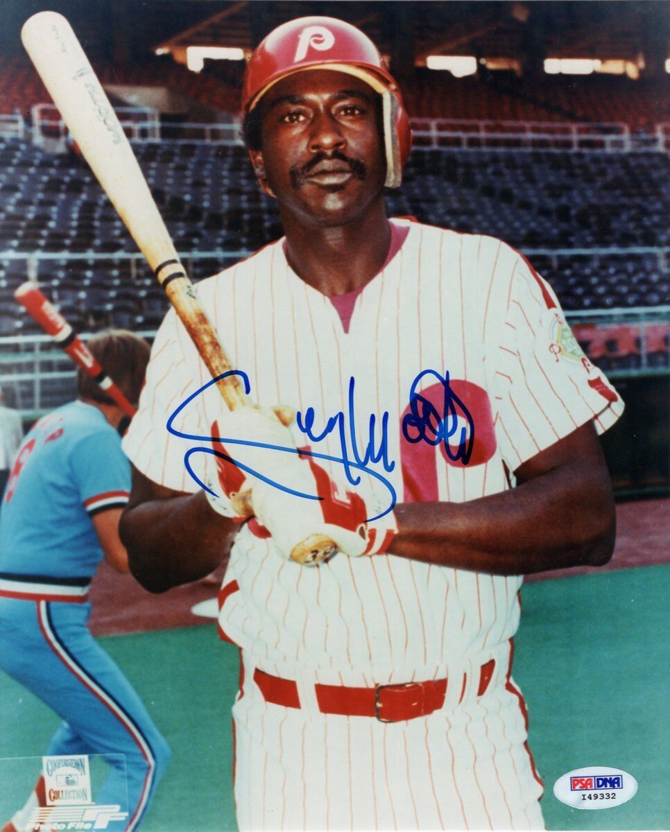 Gary Matthews Phillies Autographed/Signed 8x10 Photo PSA/DNA 136015