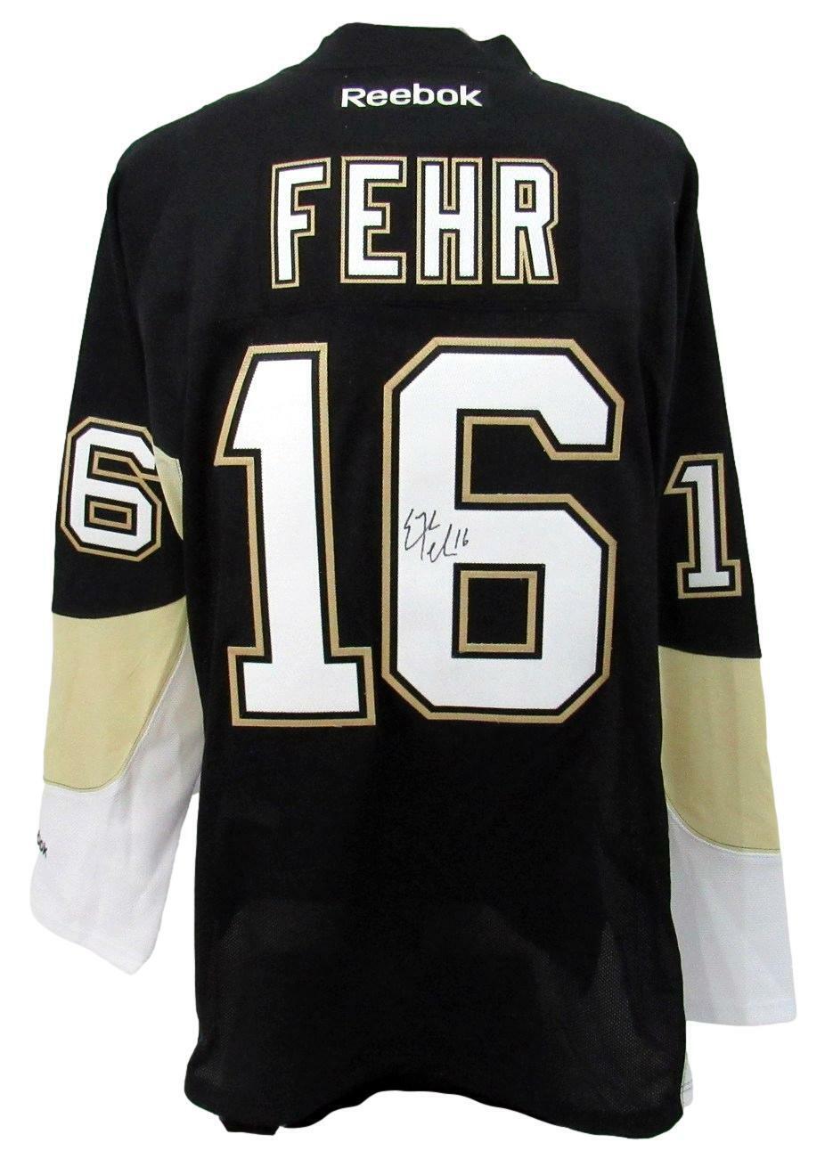 Eric Fehr Signed   Penguins Reebok Hockey Authentic Team Jersey Penguins 163112