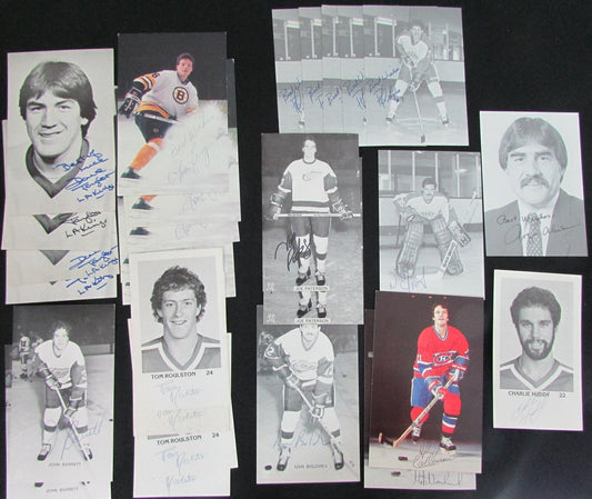 Lot of 28 Signed/Autographed NHL HOCKEY Team Issued Postcards 152004