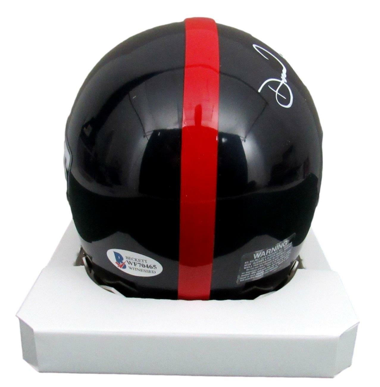 Daniel Jones Signed New York Giants Throwback Mini Helmet Beckett 157852