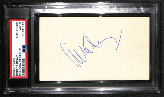 Robert Irsay HOF Signed/Auto 3x5 Index Card Baltimore Colts Owner PSA/DNA 187478