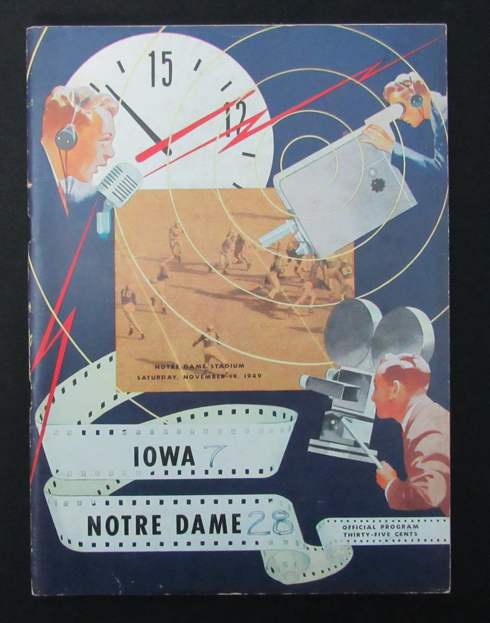 11/19/1949 Iowa vs. Notre Dame College Program 185941