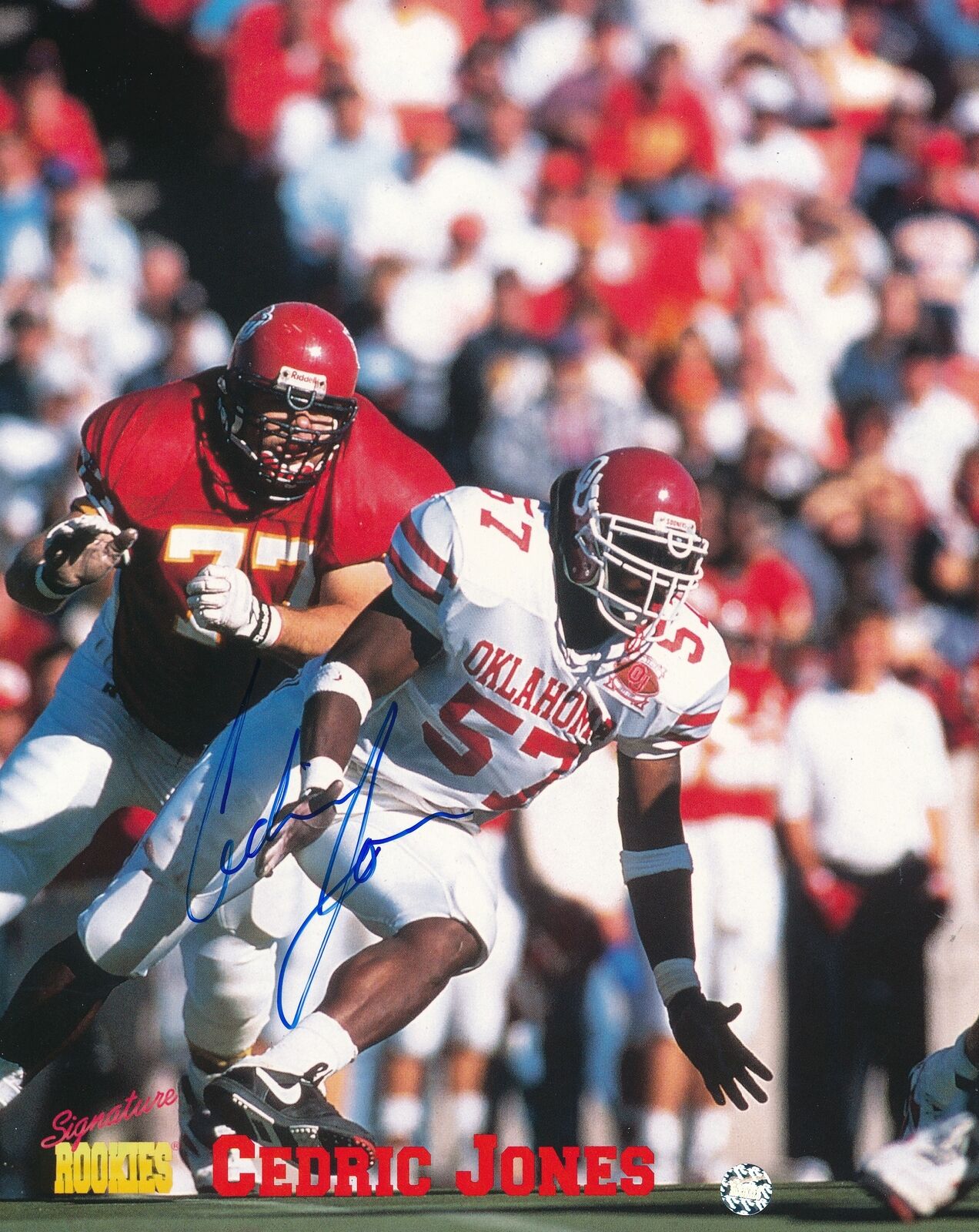 Cedric Jones Autographed Signature Rookies 1582 of 3500 8x10 Photo Oklahoma