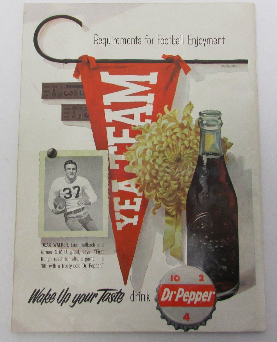 Vintage 1955 Cotton Bowl Georgia Tech Vs. Arkansas Official FB Program 129076