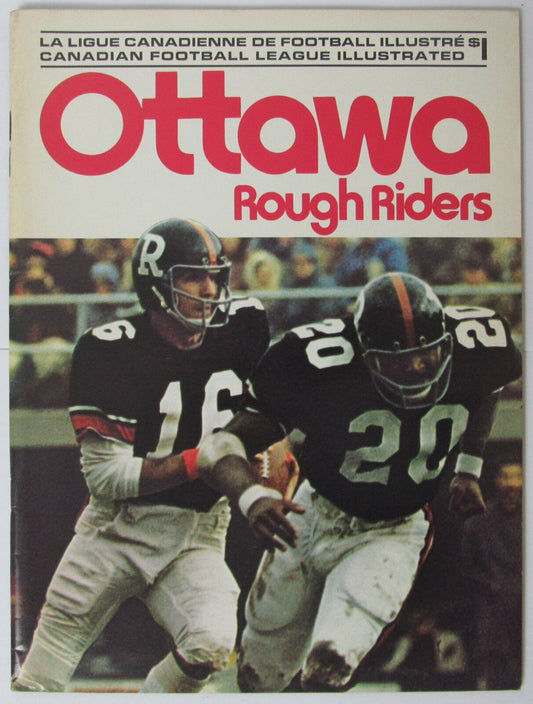 1973 CFL Toronto Argonaut vs. Ottawa Rough Riders Football Game Program 145684