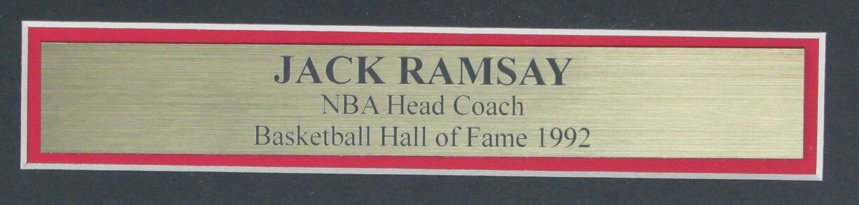 Jack Ramsay HOF Trail Blazers Signed/Inscribed 8x10 Photo Framed JSA 164052