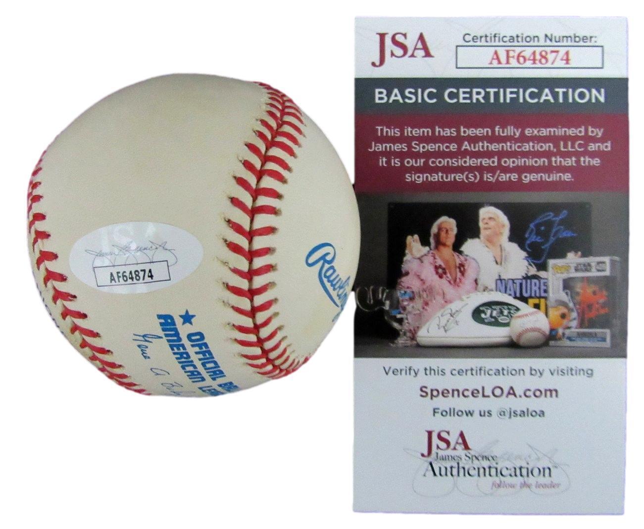 David Stern Autographed OAL Baseball Milwaukee Brewers Executive JSA