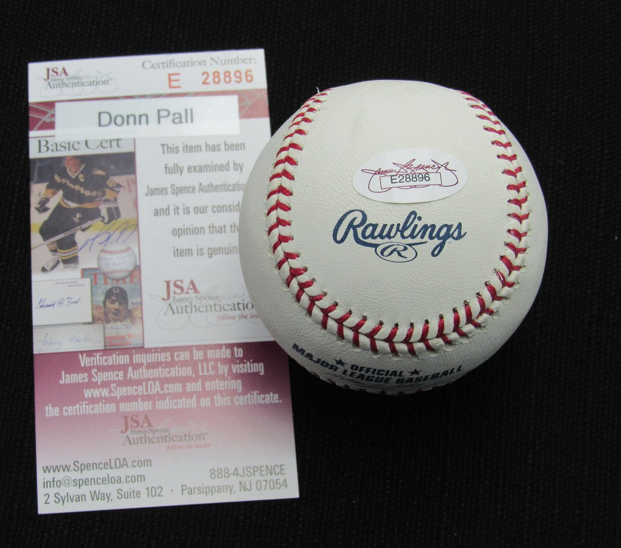 Donn Pall Signed/Auto Yankees 100th OML Baseball JSA  186799
