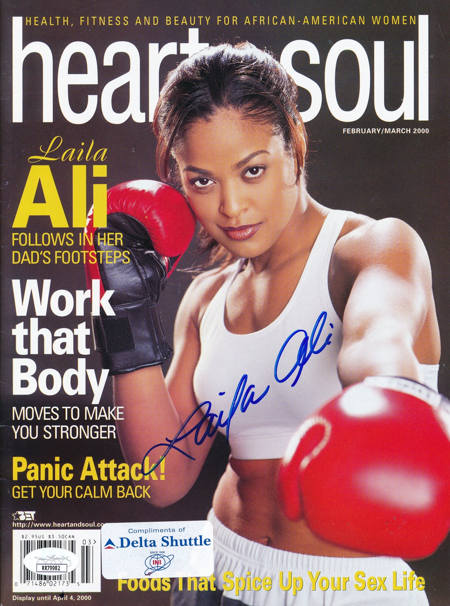 Laila Ali Signed/Autographed Feb/Mar 2000 heart & soul Magazine JSA 191882