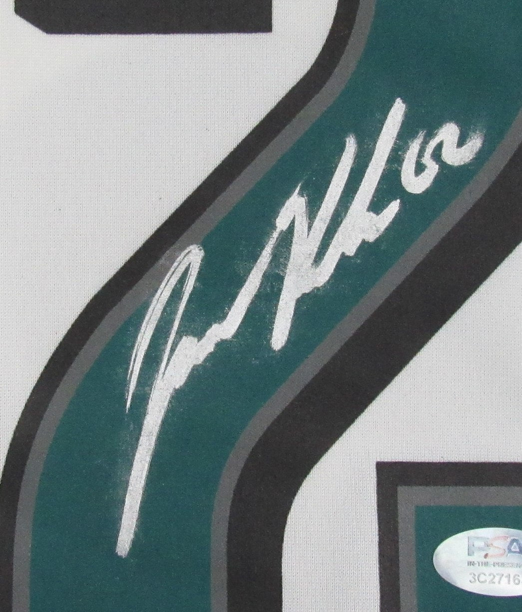 Jason Kelce Signed White Nike Replica Football Jersey Eagles PSA/DNA 190423