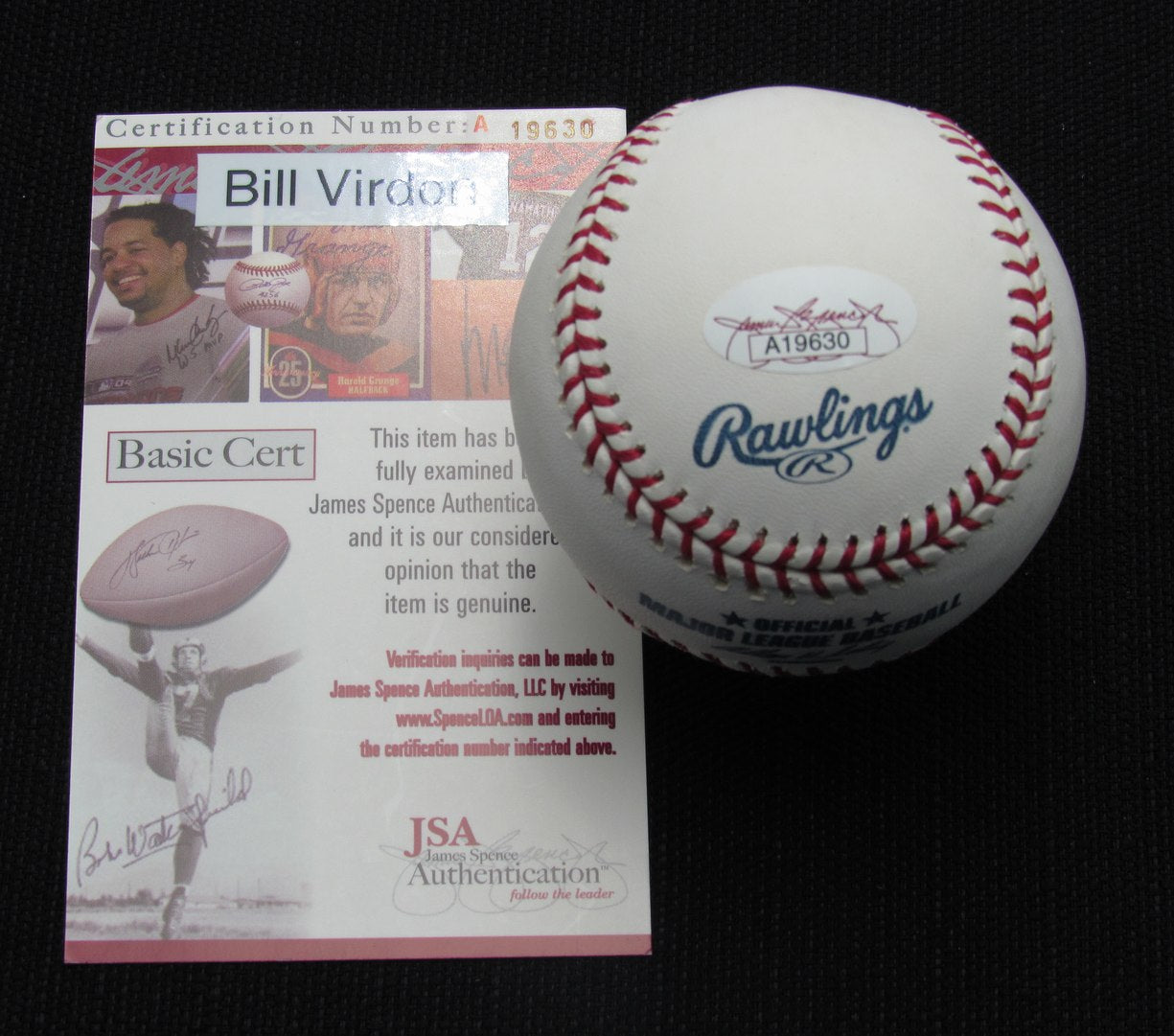 Bill Virdon Signed/Auto Yankees 100th OML Baseball JSA  186907
