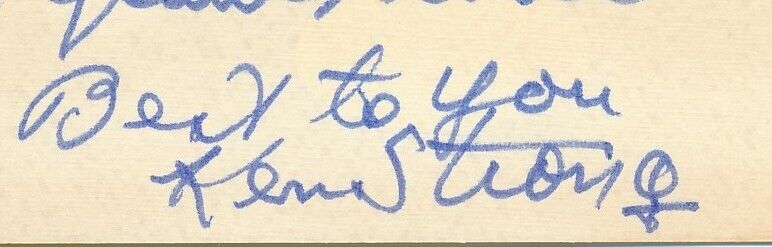 Ken Strong HOF Autographed Personal Letter New York Giants JSA