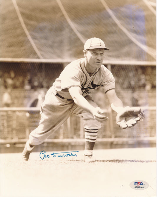 Leo Durocher HOF Signed/Auto 8x10 B/W Photo Chicago Cubs PSA/DNA 191854
