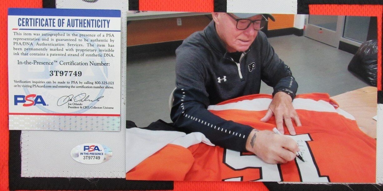 Bobby Clarke HOF Autographed Custom Hockey Jersey Philadelphia Flyers PSA/DNA