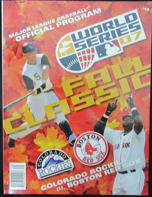 2007 World Series Game Program Colorado Rockies vs. Boston Red Sox 153953