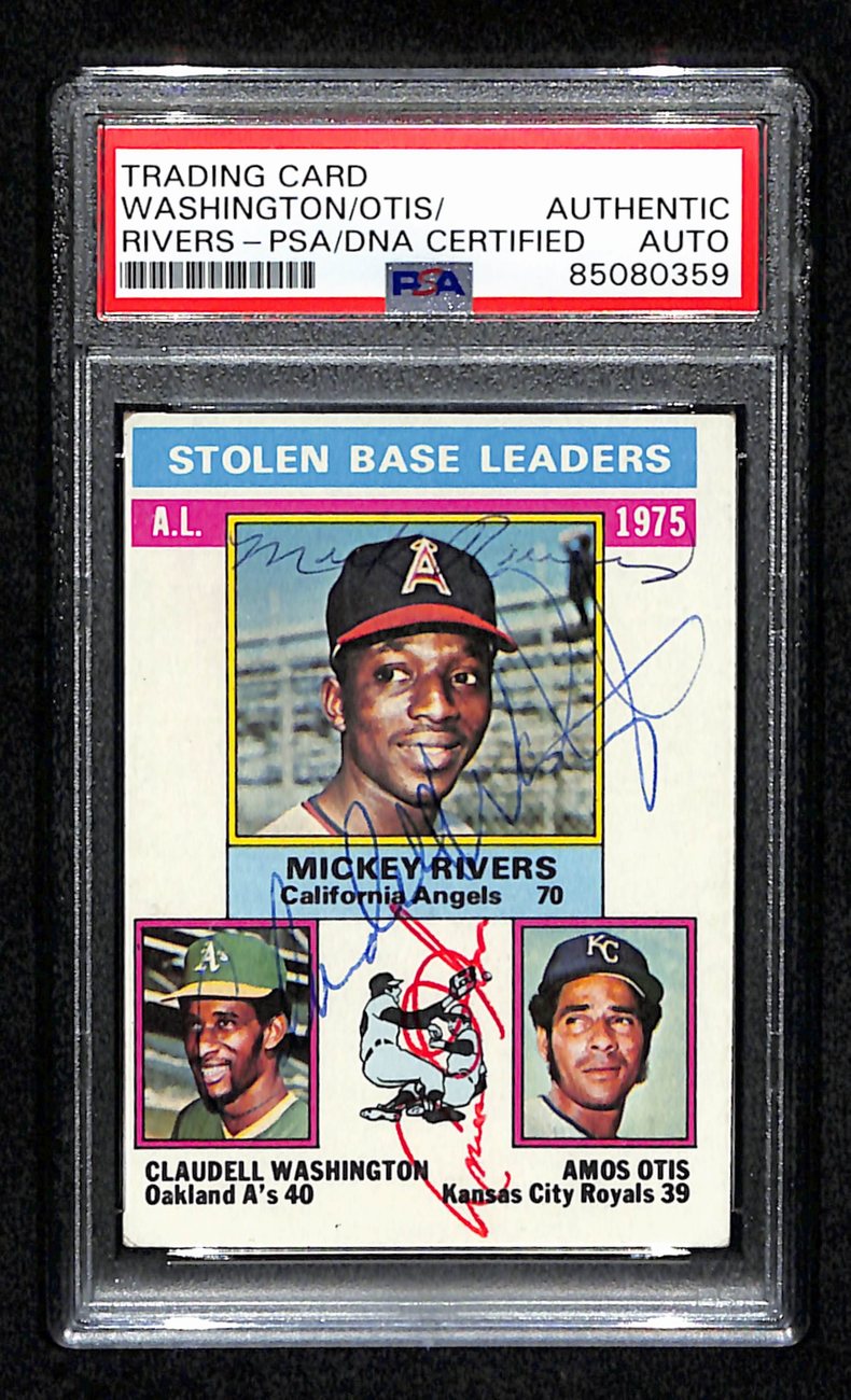 Rivers/Washington/Otis Multi-Signed 1976 Topps Card #198 PSA/DNA 184394