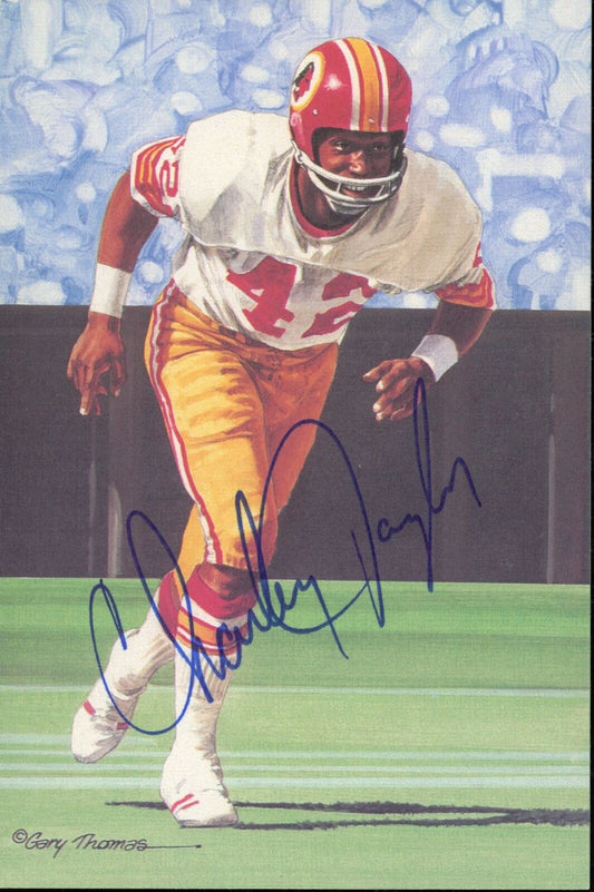 Charley Taylor HOF Autographed Goal Line Art GLAC Postcard Redskins JSA 177815