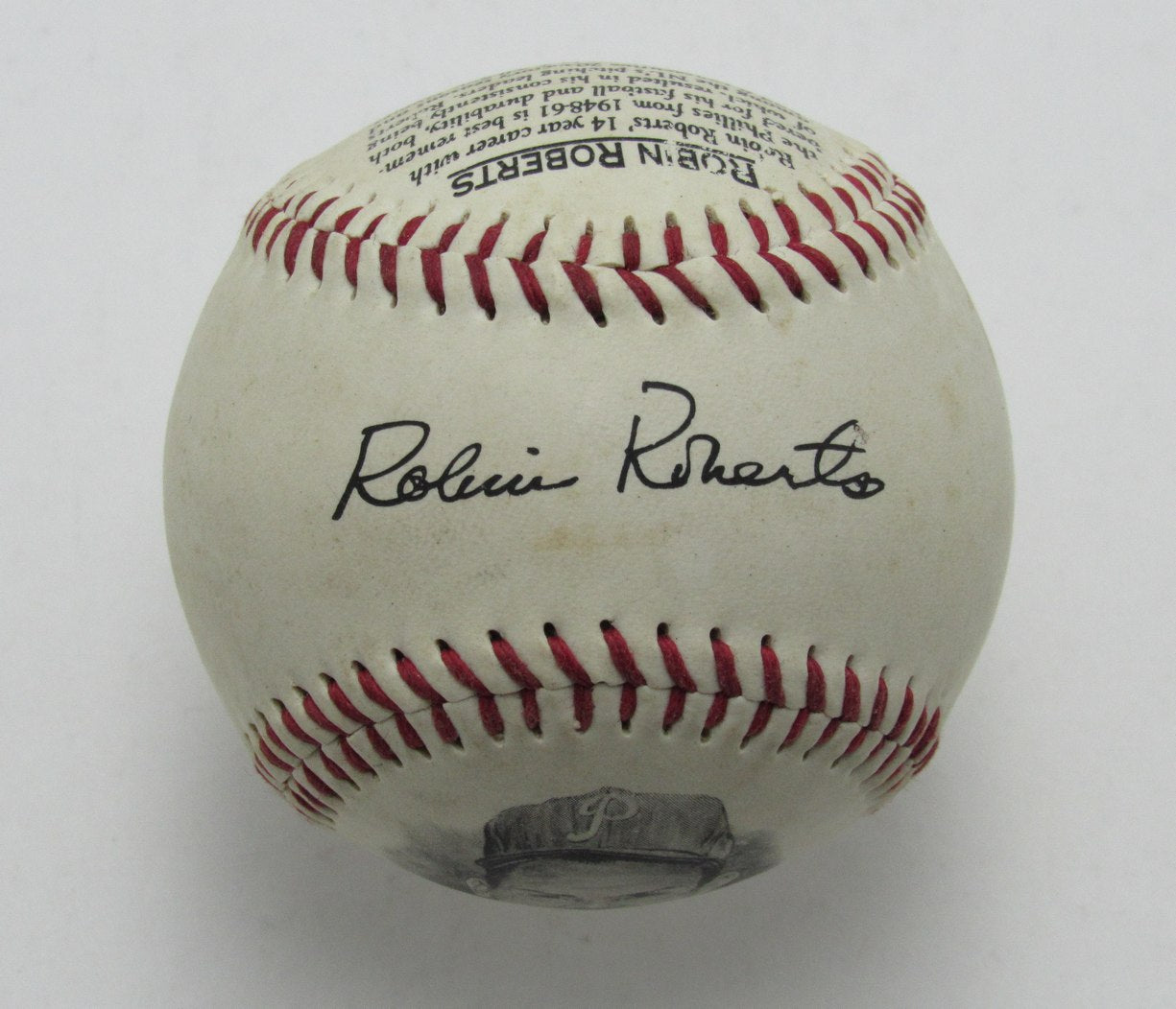 Robin Roberts HOF Autographed Phillies Legends Baseball Philadelphia Phillies