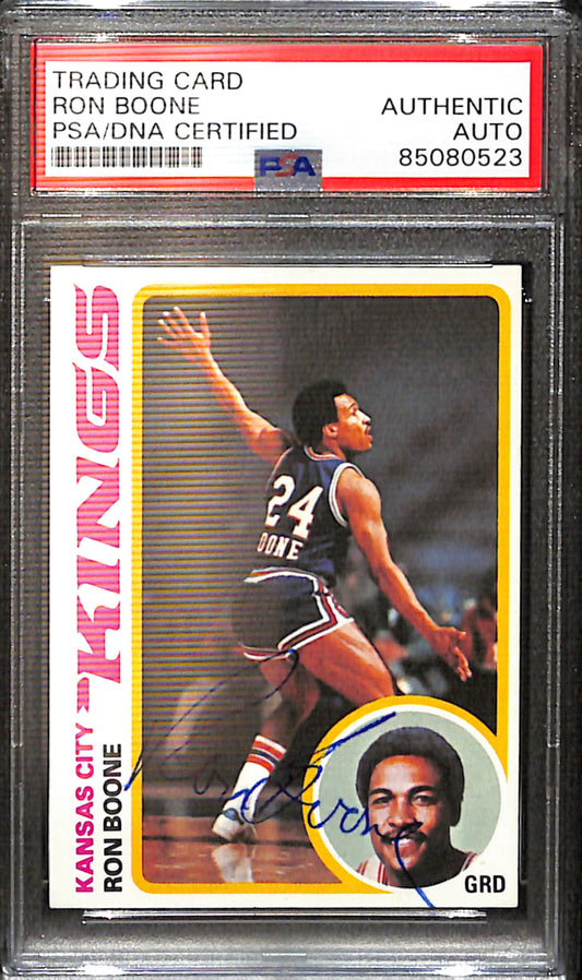 Ron Boone Signed/Auto 1978 Topps Card #49 Kansas City Kings PSA/DNA 185432