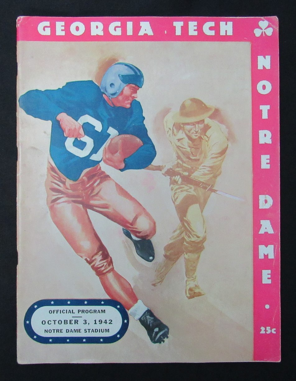 10/3/1942 Georgia Tech vs. Notre Dame College Program 186033