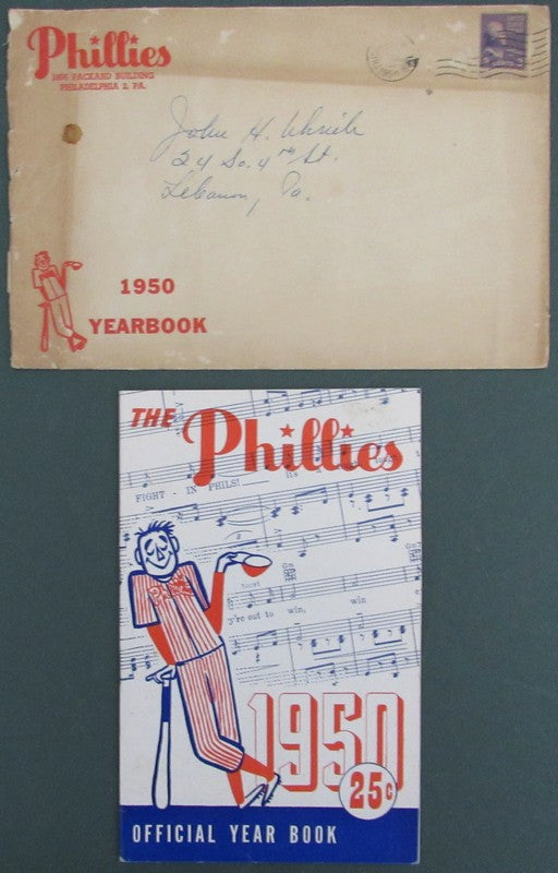 1950 Philadelphia Phillies Year Book/Media Guide with Mailing Envelope 188425